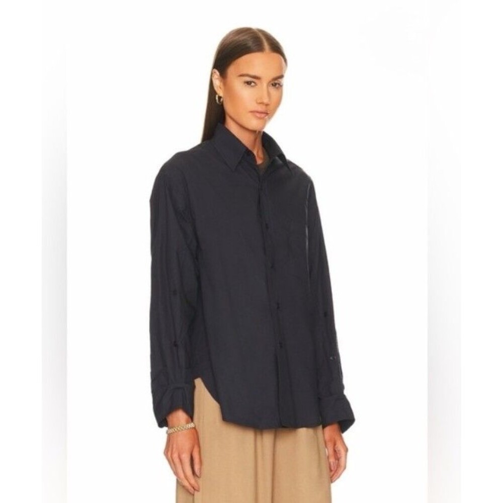 Citizens Of Humanity Kayla Button Down Shirt Size S Navy Normcore